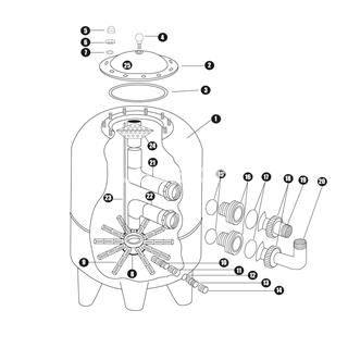 Juego de tuercas ( 10 ud) y arandelas para fitos standard de  Qp - Imagen 2