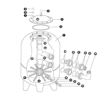 Juego de tuercas ( 10 ud) y arandelas para fitos standard de  Qp - Imagen 2