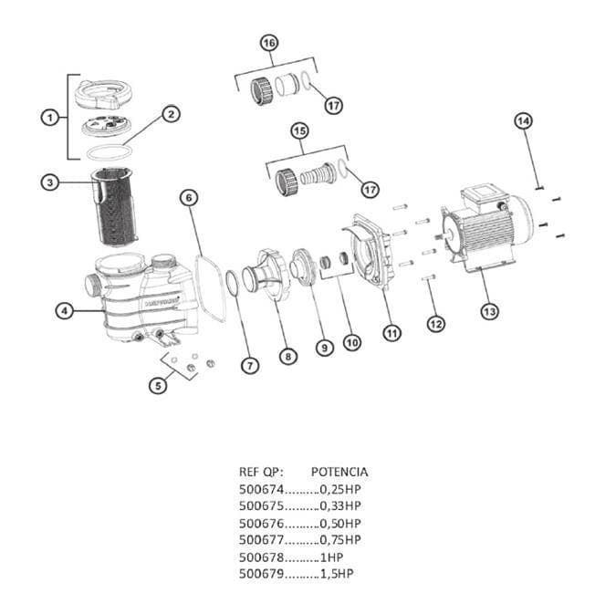 Junta tapa prefiltro bomba starpump de HAYWARD - Imagen 2