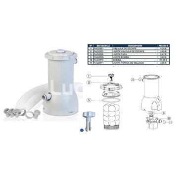 Junta válvula de escpe filtro Gre equaloón modelo FAQ35 - Imagen 2