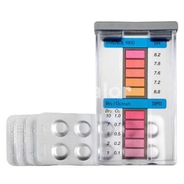 Kit de análisis de oxigeno/bromo+pH  - pastillas  DPD4 y  Phenol Red de gre - Imagen 1