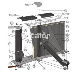 Kit dos postes aspecto piedra cuadrado y oblicuo piscinas GRE ovaladas - Imagen 1