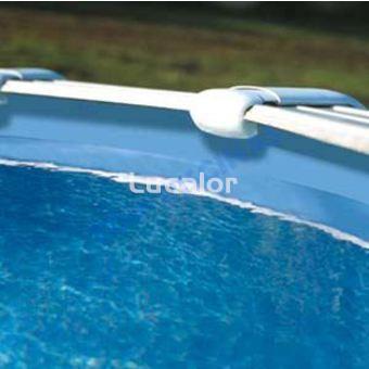 Liner azul piscina forma ocho gre altura 120 cm espesor 40x100 perfil soldado - Imagen 2