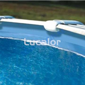 Liner azul piscina forma ocho  gre altura 120 cm espesor 40x100 perfil soldado - Imagen 2