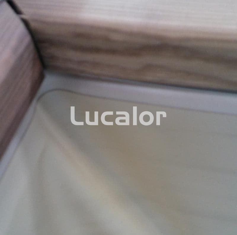 Liner beige para piscina de madera ovalada (Modelo Canelle) altura 119 cm - Imagen 2