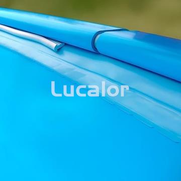 Liners Azul piscinas Gre enterradas  redonda - madagascar - Altura 150 cm - sistema  colgante integrado - Imagen 1