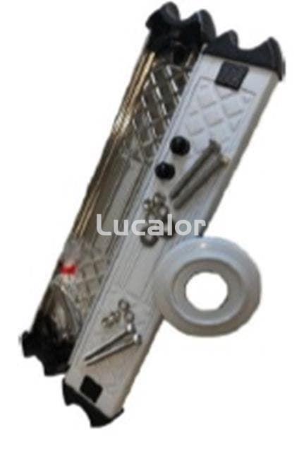 Lote dos peldaños mas tornillos mas un embellecedor para piscinas de acero inox de gre - Imagen 1