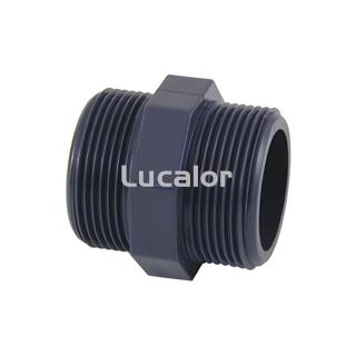 Machón doble rosca PVC roscar macho - Imagen 1