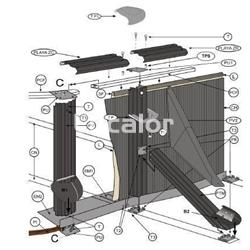 Pilar gris vertical cuadrado piscinas Gre ovaladas altura 120 y 132 cm - Imagen 1