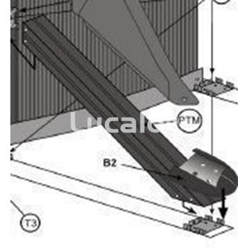 Pilar oblicuo  gris  piscinas Gre ovaladas   altura 1.20 y 1.32 cm - Imagen 1
