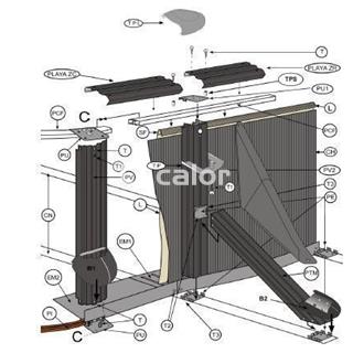 Pilar oblicuo  gris  piscinas Gre ovaladas   altura 1.20 y 1.32 cm - Imagen 2