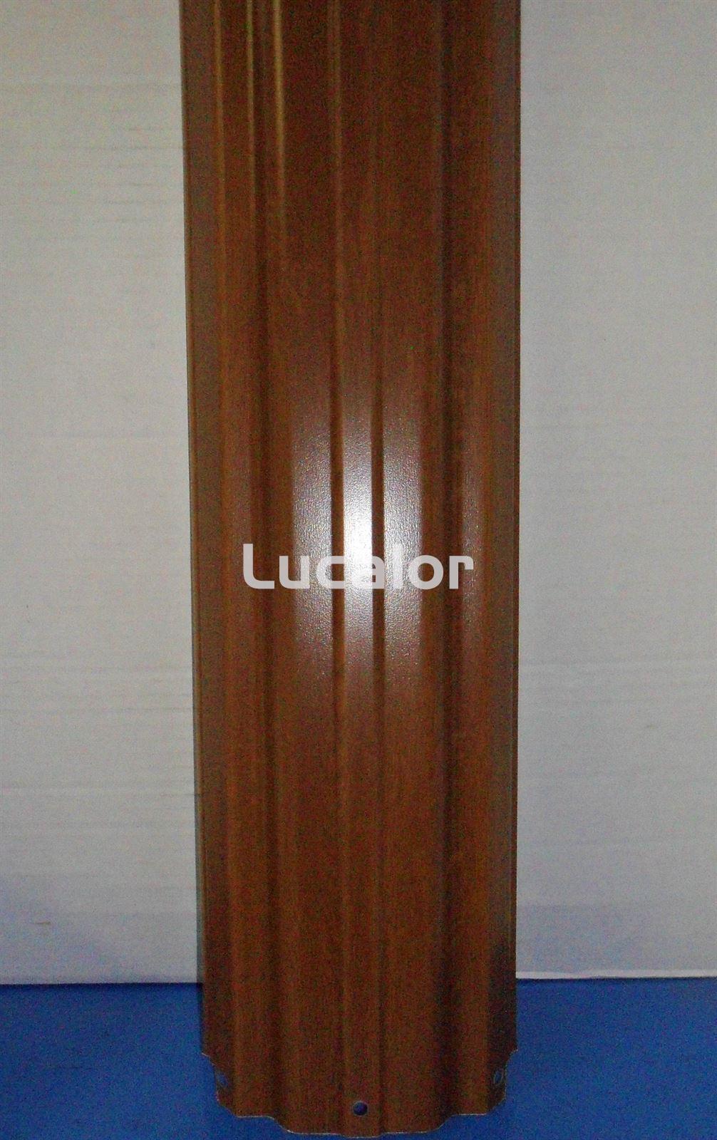 Pilar vertical aspecto madera piscina redonda y ovalada de gre - Imagen 1