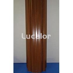 Pilar vertical aspecto madera piscina redonda y ovalada de gre - Imagen 1