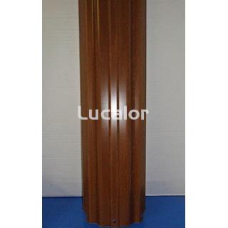 Pilar vertical aspecto madera piscina redonda y ovalada de gre - Imagen 1