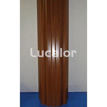 Pilar vertical aspecto madera piscina redonda y ovalada de gre - Imagen 1