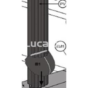 Pilar vertical decoración grafito  piscinas ovaladas Capri Granada y Kea  de  gre - Imagen 1