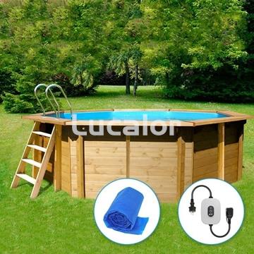 Piscina de madera gre forma redonda modelo Vasto   (Ø428 x H 136 cm) - Imagen 1