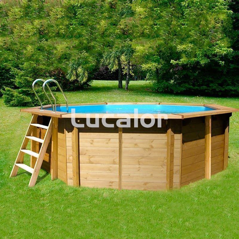 Piscina de madera gre forma redonda modelo Vasto (Ø428 x H 136 cm) - Imagen 2