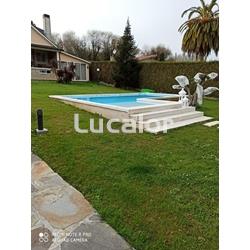 Piscina de obra con lamina armada forma en L - Imagen 2