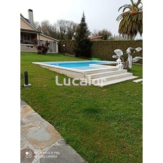 Piscina de obra con lamina armada forma en L - Imagen 2