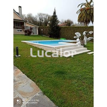 Piscina de obra con lamina armada forma en L - Imagen 2