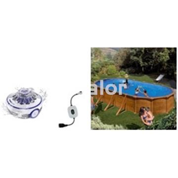 Piscina gre serie mauritius  ovaladas con aspecto madera  altura 132 cm - Imagen 1