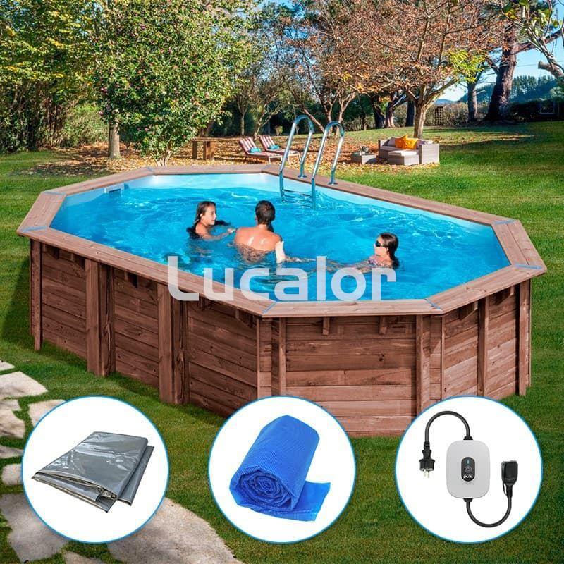 Piscina madera de Gre forma  modelo Macadamia ( 632 x 335 x 130 cm ) - Imagen 1
