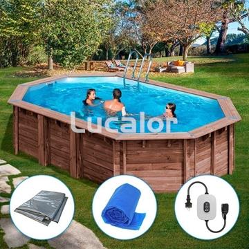 Piscina madera de Gre forma  modelo Macadamia ( 632 x 335 x 130 cm ) - Imagen 1