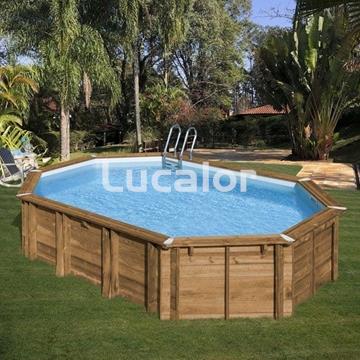 Piscina madera de gre forma  modelo Macadamia ( 632 x 335 x H 130 cm ) - Imagen 2