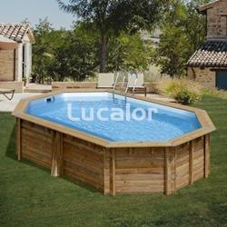 Piscina madera de Gre forma ovalada modelo canelle 2 ( 535 x 335 x 117cm ) - Imagen 2