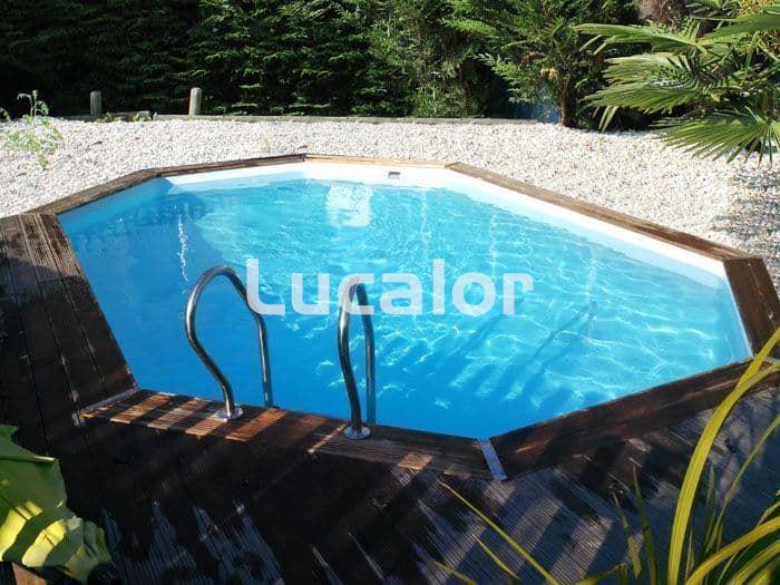 Piscina madera de gre forma ovalada modelo Grenade 2 (436 x 336 x 117 cm - Imagen 2