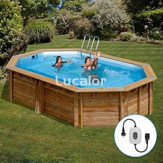 Piscina madera de Gre forma ovalada modelo Grenade 2 (436 x 336 x117 cm - Imagen 1
