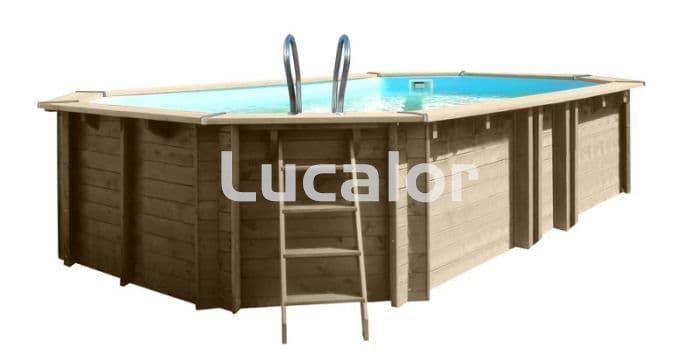 Piscina madera de gre forma ovalada modelo Vermela ( 672 x 472 x H 146 cm ) - Imagen 2