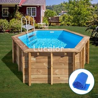 Piscina madera de gre forma  redonda modelo Lili 2 ( Ø 280 x H 107 cm ) - Imagen 1