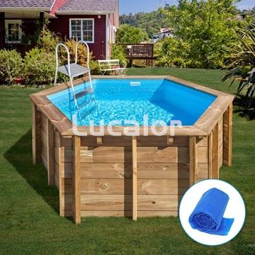Piscina madera de gre forma  redonda modelo Lili 2 ( Ø 280 x H 107 cm ) - Imagen 1