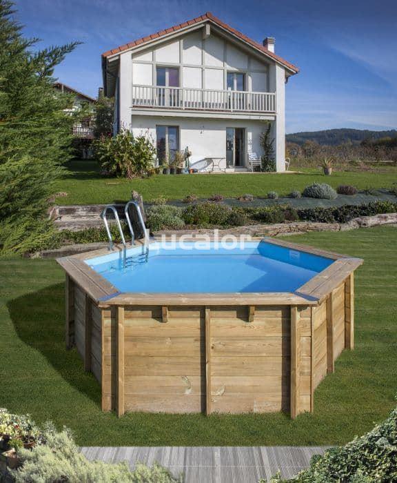 Piscina madera de gre forma redonda modelo vanille 2 ( Ø 400 x H 119 cm - Imagen 2