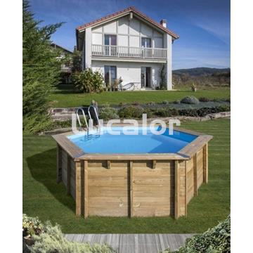 Piscina madera de gre forma  redonda modelo vanille 2  ( Ø 400 x H 119 cm - Imagen 2