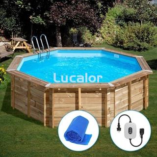 Piscina madera de gre forma redonda modelo Violete 2 (Ø 500 x H 127 cm ) - Imagen 1