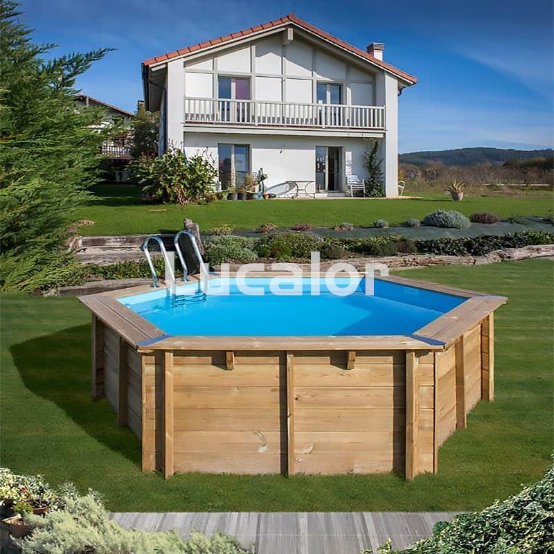 Piscina madera de gre forma redonda modelo Violete 2 (Ø 500 x H 127 cm ) - Imagen 2