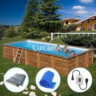 Piscina madera Gre forma rectangular modelo Braga  ( 8.15 x 4.20 x 1.46 m ) - Imagen 1