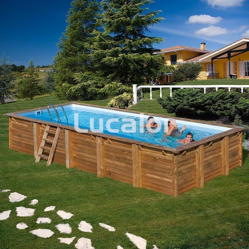 Piscina madera Gre forma rectangular modelo Braga  ( 8.15 x 4.20 x 1.46 m ) - Imagen 2
