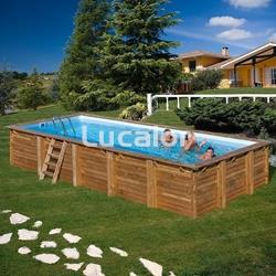 Piscina madera Gre forma rectangular modelo Braga  ( 8.15 x 4.20 x 1.46 m ) - Imagen 2