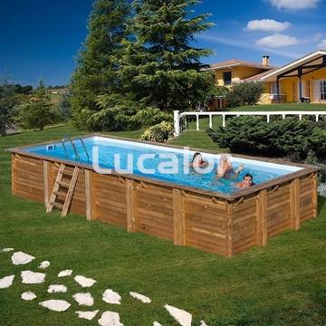Piscina madera Gre forma rectangular modelo Braga  ( 8.15 x 4.20 x 1.46 m ) - Imagen 2