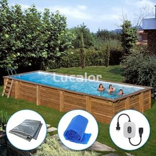 Piscina madera Gre forma rectangular modelo MINT ( 10.10 x4.18 x 146 m ) - Imagen 1