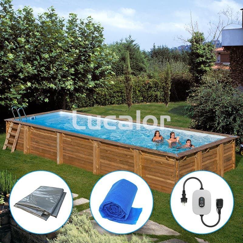 Piscina madera gre forma rectangular modelo MINT ( 10.10 x4.18 x H 146 m ) - Imagen 1