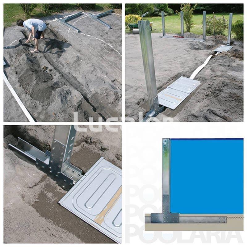 Piscinas Gre Amazonia ovalada imitación madera sin postes altura 132 cm - Imagen 7