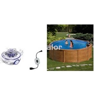 Piscinas gre aspecto madera serie mauritius redondas H 132 cm - Imagen 1