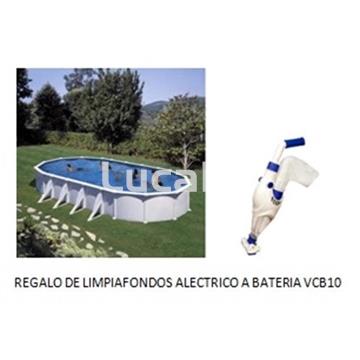 Piscinas gre serie Atlatis ovaladas con pilares laterales H 132 cm - Imagen 1