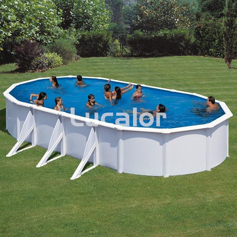 Piscinas gre serie Fidji ovaladas con pioares laterales H 120 cm - Imagen 1