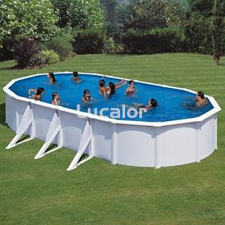 Piscinas gre serie Fidji ovaladas con pioares laterales H 120 cm - Imagen 1